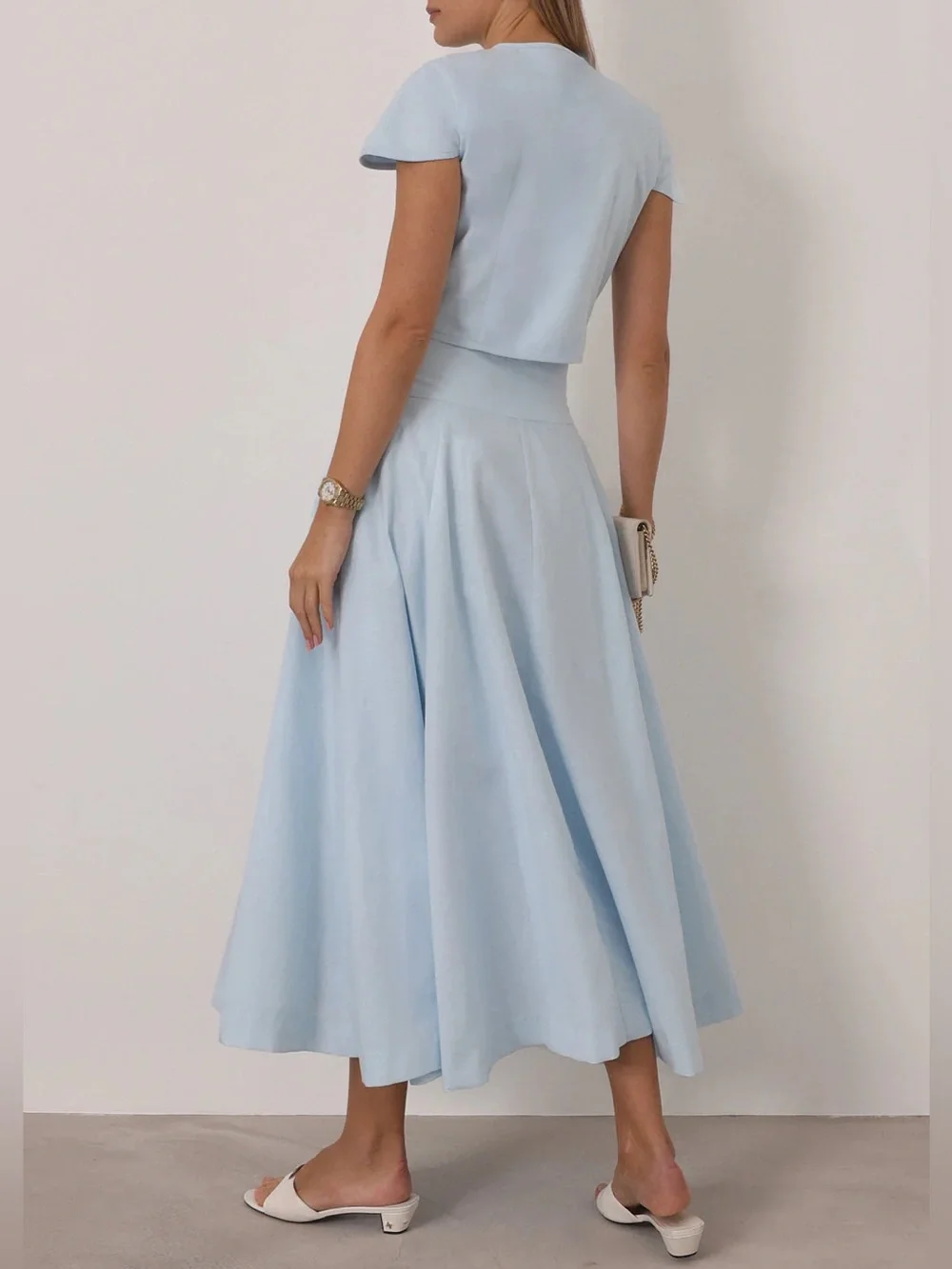 Vita Grace Rossala Paneled Dream Skirt and Top Matching Set NWOT